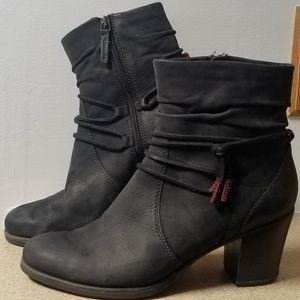 Tamaris Grey Heeled Tassle Zipper Ankle 10